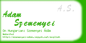 adam szemenyei business card